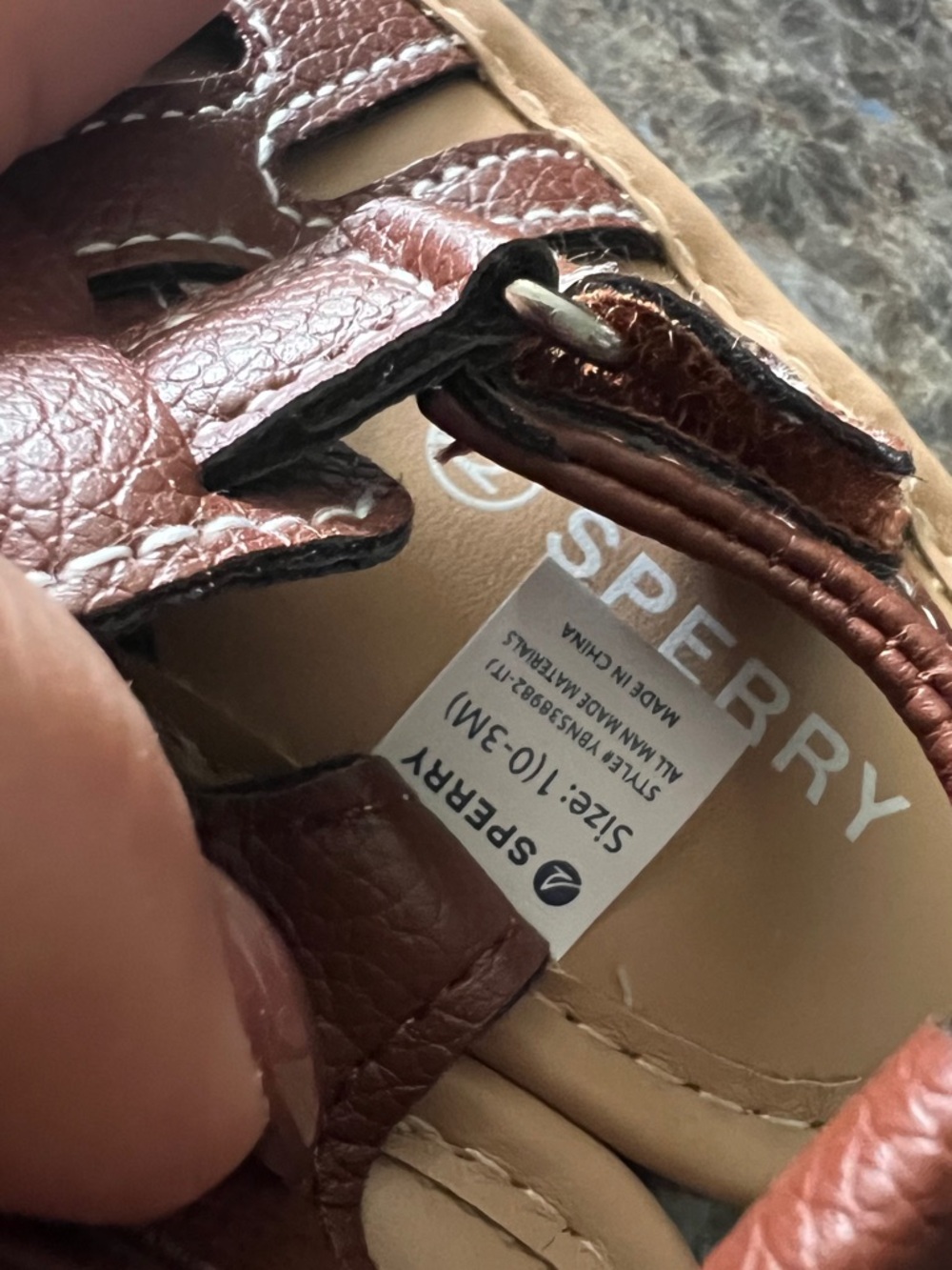 Sperry Kids Brown Leather Fisherman Sandals with Buckle